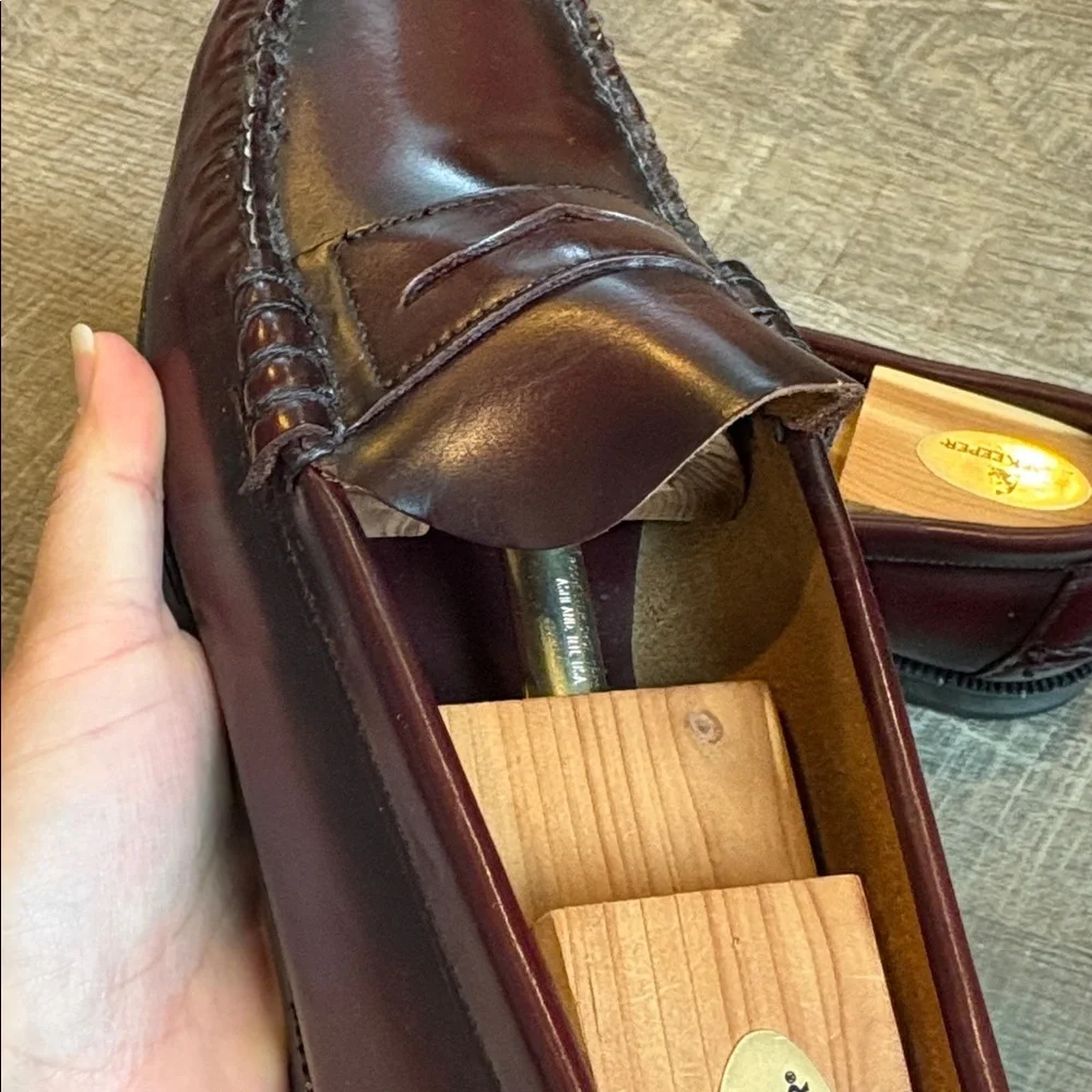 Florsheim Berkley Moc Toe Penny Loafers Men’s 9.5XW EXTRA WIDE Burgundy READ